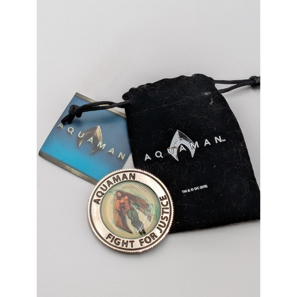 Loot Crate Aquaman Black Manta Collectable‎ Coin with Velvet Pouch Lootcrate